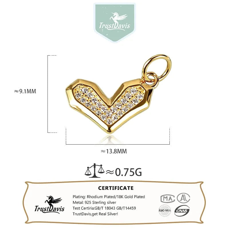 Minimalist Heart Silver Pendant DZ1905