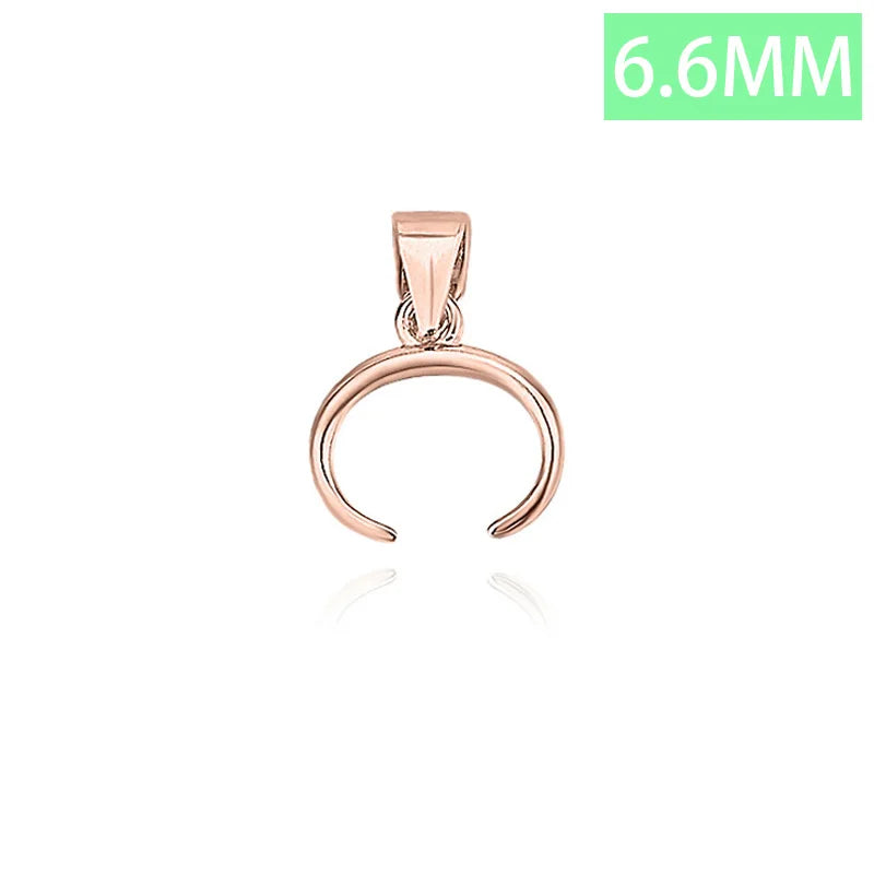 TrustDavis Real 925 Sterling Silver Fashion Bull Nose Clip Charm Pendant Handmade DIY Accessories Fine Jewelry Wholesale DZ1742