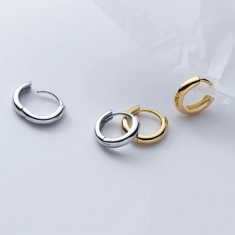 TrustDavis Girls 925 Sterling Silver Charm Sweet Hoop Earrings Fashion Cute Gift for Women Fine Jewelry DS3659