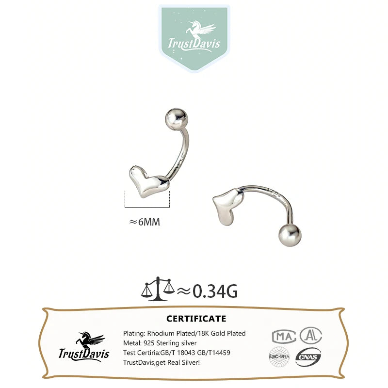 Heart-shaped Screw Earrings DS4807