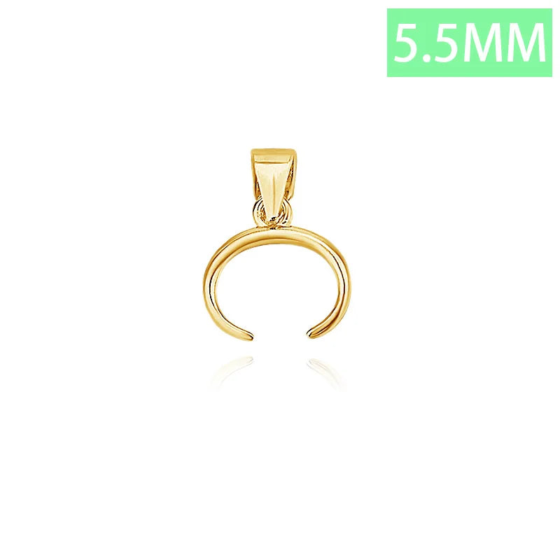 TrustDavis Real 925 Sterling Silver Fashion Bull Nose Clip Charm Pendant Handmade DIY Accessories Fine Jewelry Wholesale DZ1742