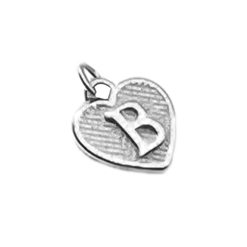 TrustDavis Real 925 Sterling Silver Name Necklace 26 Heart DIY Accessories Pendant for Women Wedding Clavicle Jewelry DZ1795
