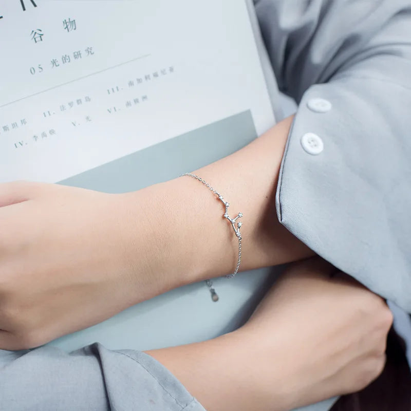12 Constellation Bracelet Bangle Women Wedding Jewelry DA433