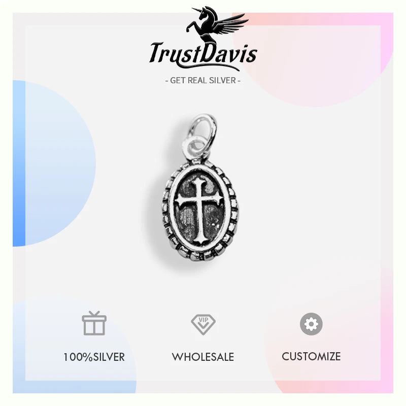 Cross Ellipse Charm Pendant DZ1784