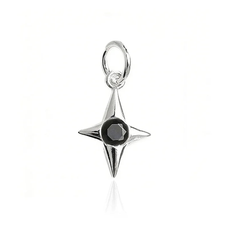 Cross Star Charm Silver Pendant DZ1888