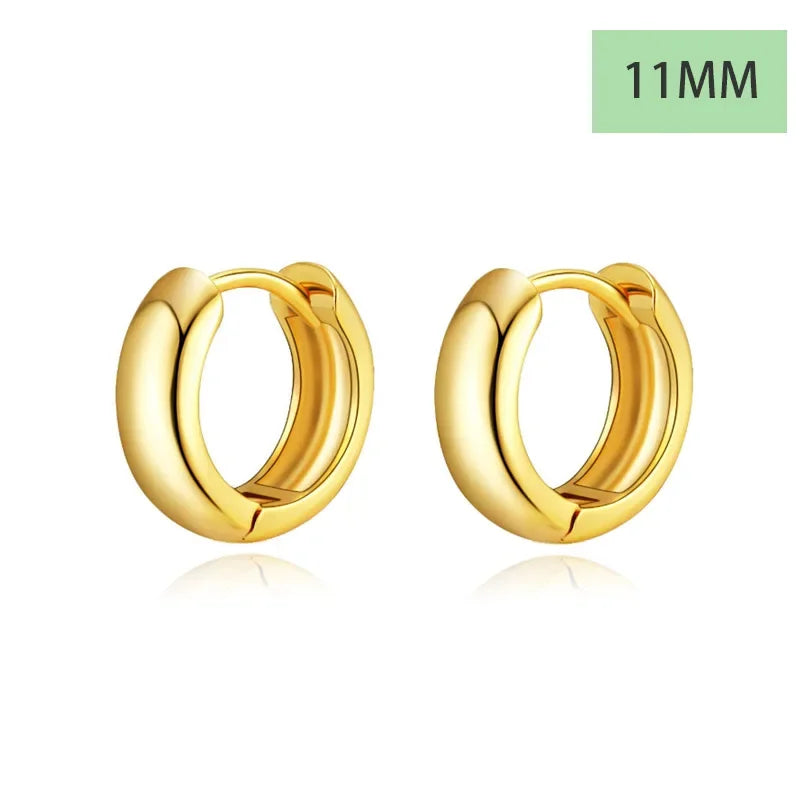 TrustDavis Girls 925 Sterling Silver Charm Sweet Hoop Earrings Fashion Cute Gift for Women Fine Jewelry DS3659