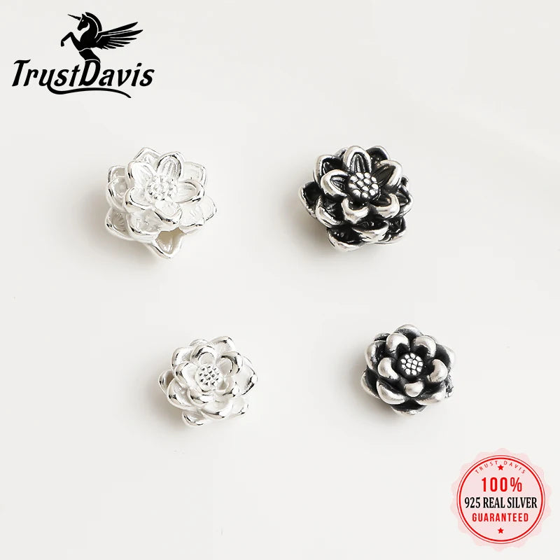 Trendy Lotus Flower Charm Pendant Handmade DIY Accessories DZ1682
