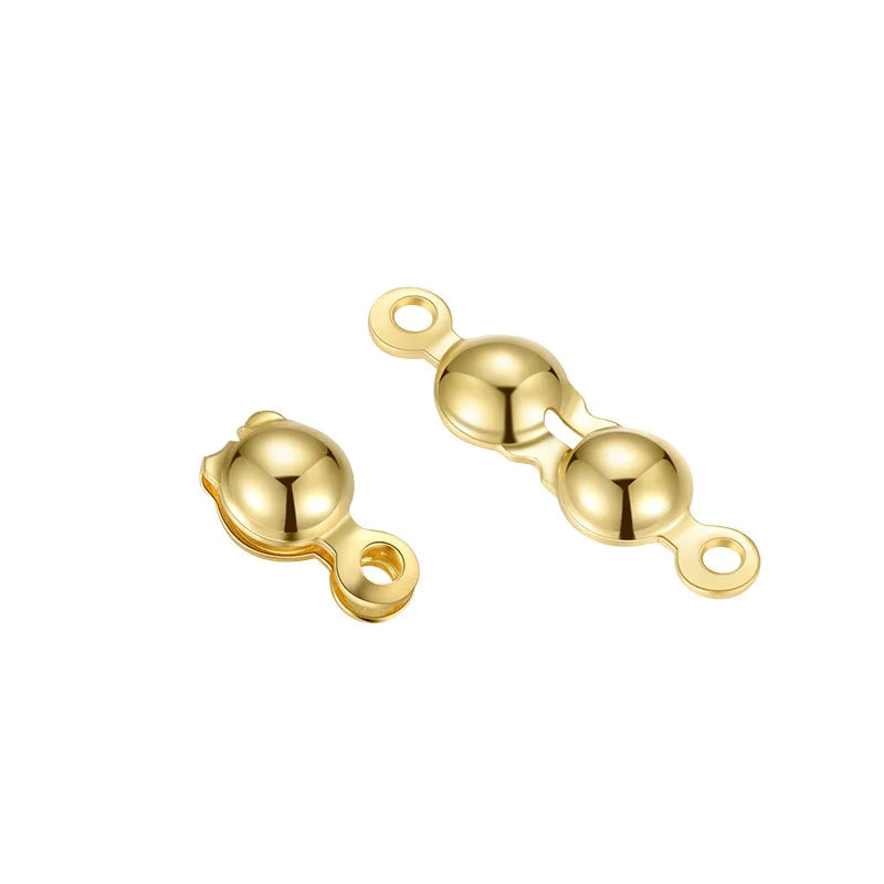 TrustDavis Real 925 Sterling Silver DIYJewelry Accessories Double Chuck Ant Clasp Threading Hand String End Buckle DZ761