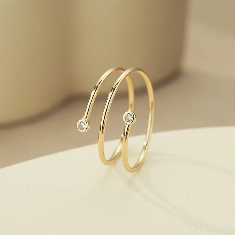 Three‑Layer Wrap Open Ring for Women Daily Wear Jewelry Gift DS4988