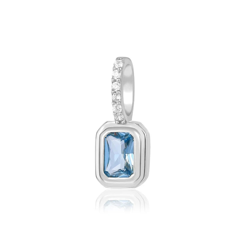 TSquare Colored Zircon Charm Pendant  DZ1695