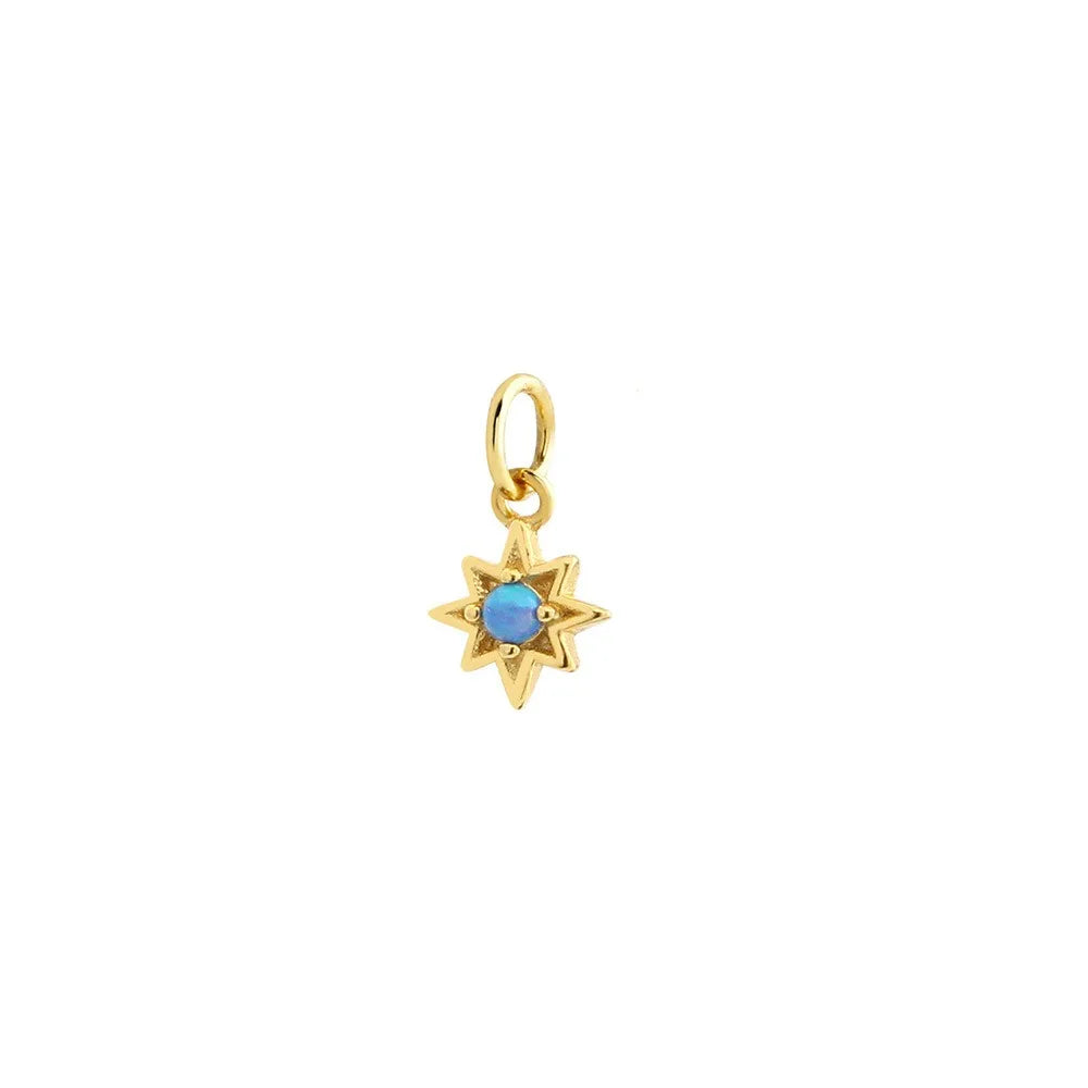 TrustDavis Real 925 Sterling Silver Fashion Cute Heart Star Charm Pendant Handmade DIY Accessories Fine Jewelry Wholesale DZ1813