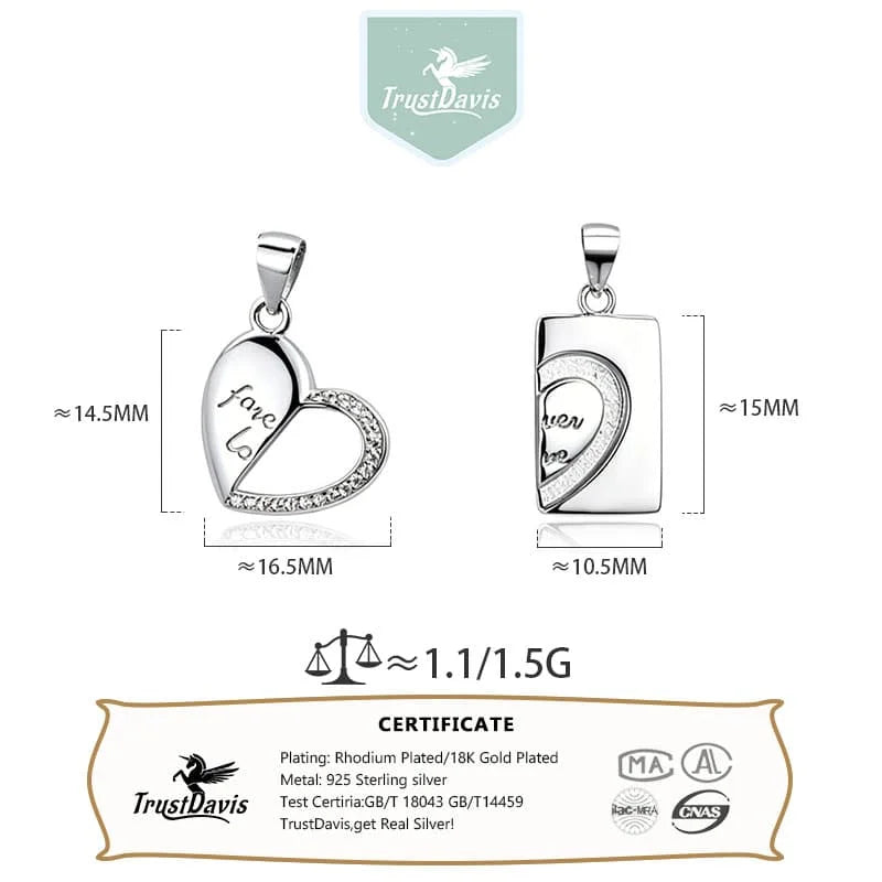 Heart-shaped Envelope Silver Pendant DZ1906