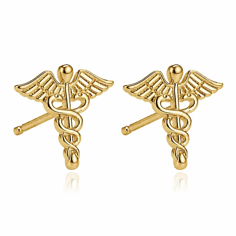 Fashion and Luxury Double Snake Wing Stud Earrings DS4940