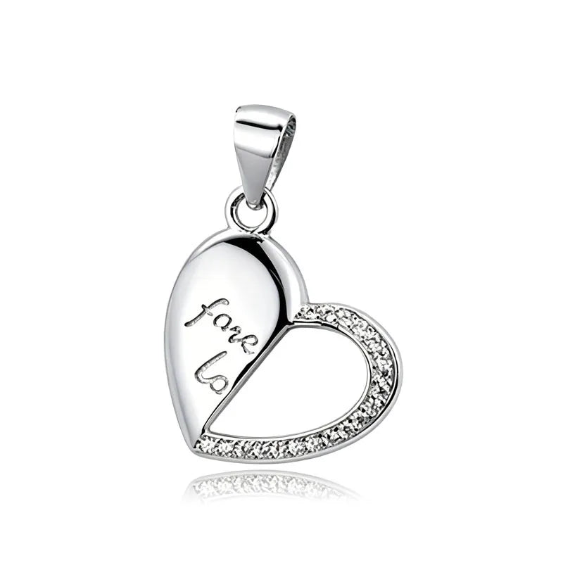 Heart-shaped Envelope Silver Pendant DZ1906