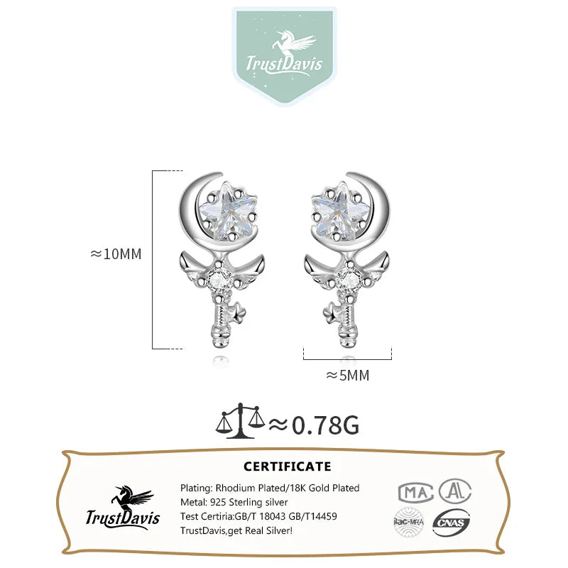 Sweet Wings Zircon Stud Earrings DS4224