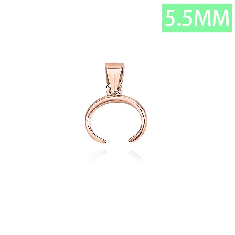 TrustDavis Real 925 Sterling Silver Fashion Bull Nose Clip Charm Pendant Handmade DIY Accessories Fine Jewelry Wholesale DZ1742