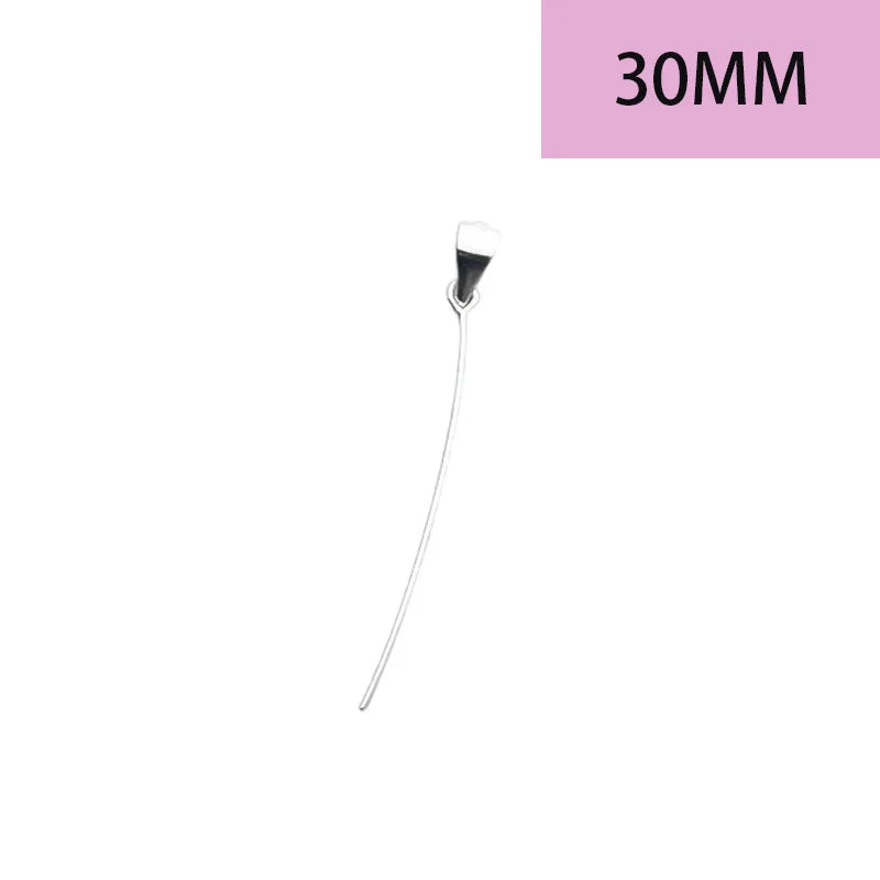 TrustDavis Authentic S925 Sterling Silver Fashion Long Needle Pendant Buckle DIY Accessories Fine Jewelry Wholesale DZ1799