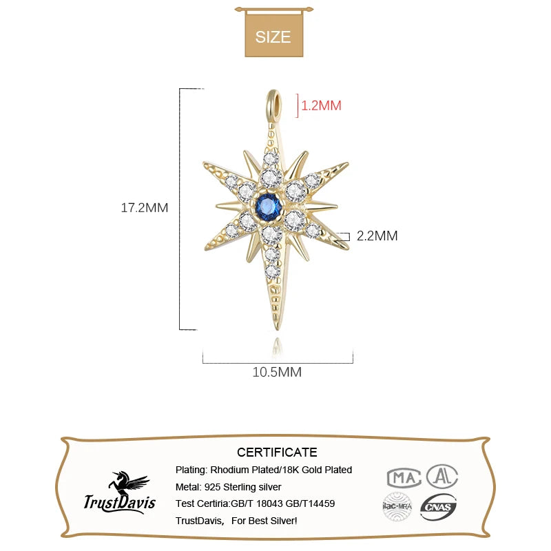Star Charms Pendant DIY Accessories HY031
