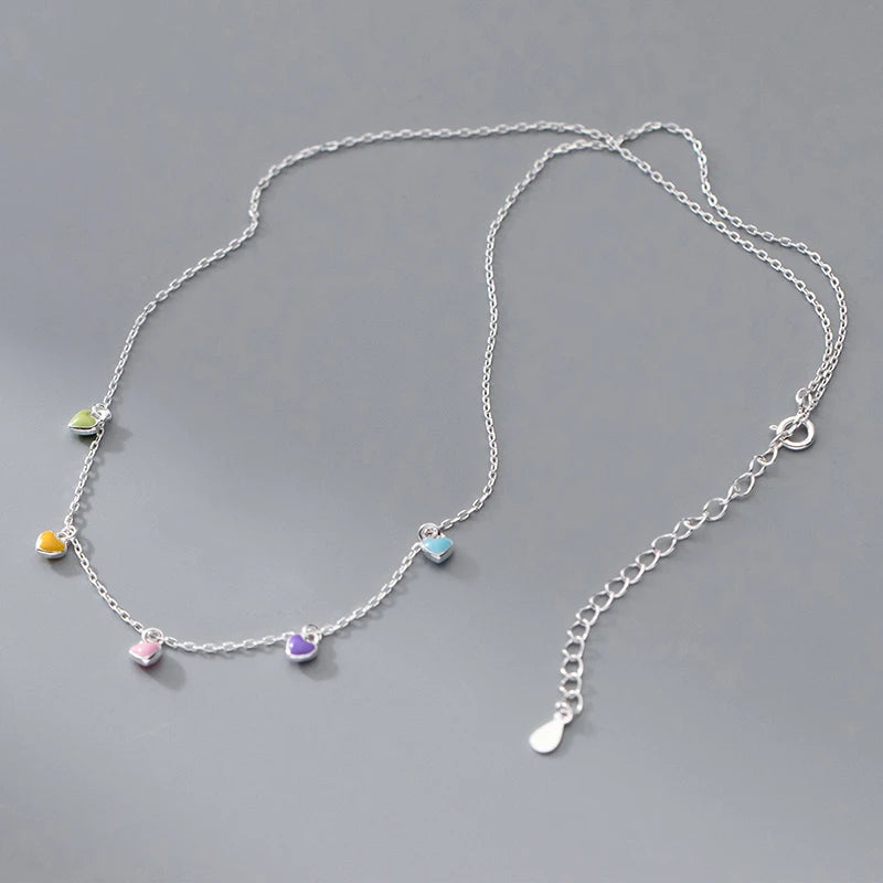 Colorful Heart Necklace DS4859