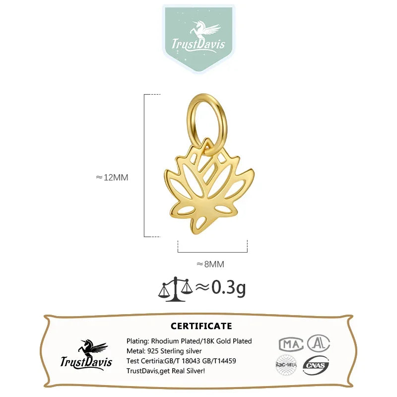 Hollow Flower Charm Pendant Handmade DH0034