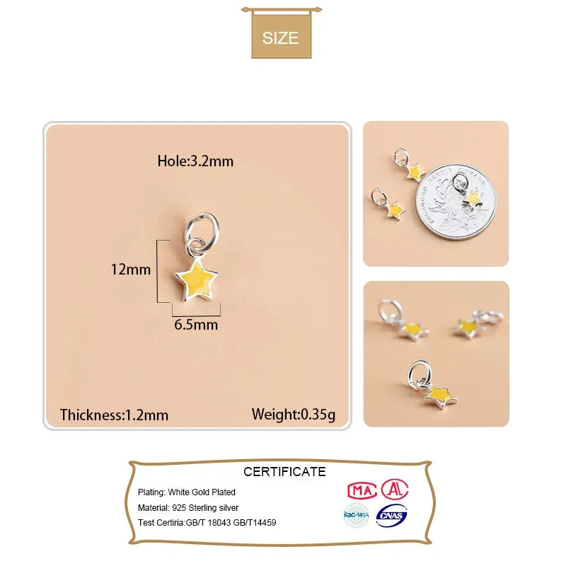 Yellow Star Charm Pendant  HY126