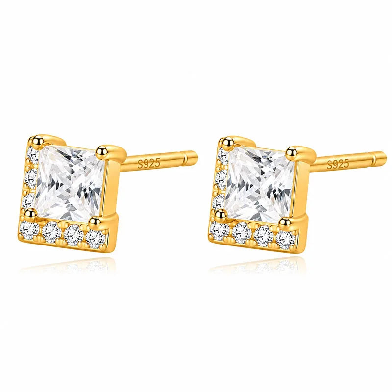 Fashion and Exquisite Square Zircon Stud Earrings DS4938