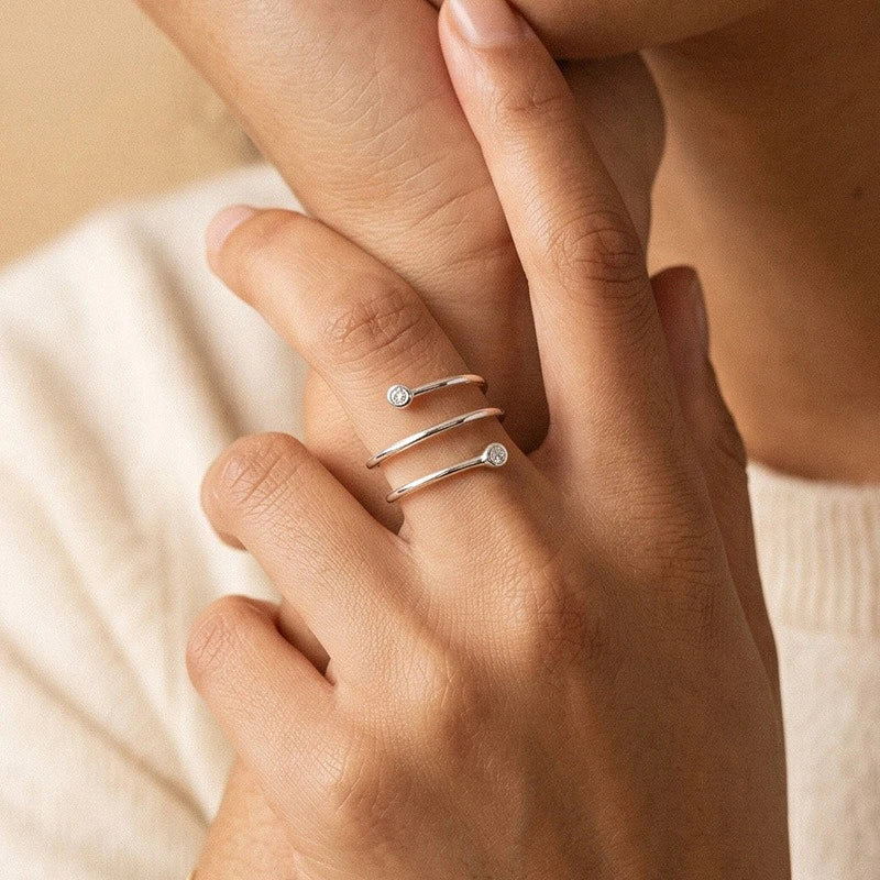 Three‑Layer Wrap Open Ring for Women Daily Wear Jewelry Gift DS4988