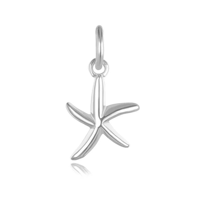 TrustDavis Real 925 Sterling Silver Fashion Sweet Starfish Charm Pendant Handmade DIY Accessories Fine Jewelry Wholesale HY127