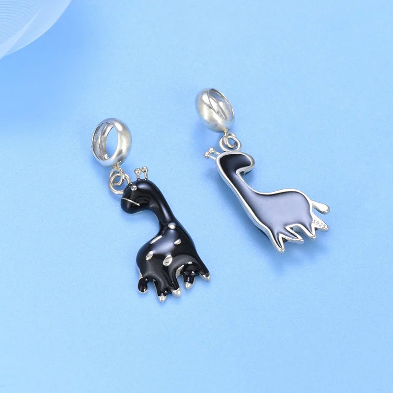 TrustDavis 2024 Real 925 Sterling Silver Fashion Sweet  Animals Heart Plant Pendant Handmade DIY Accessories Fine Jewelry DS3980