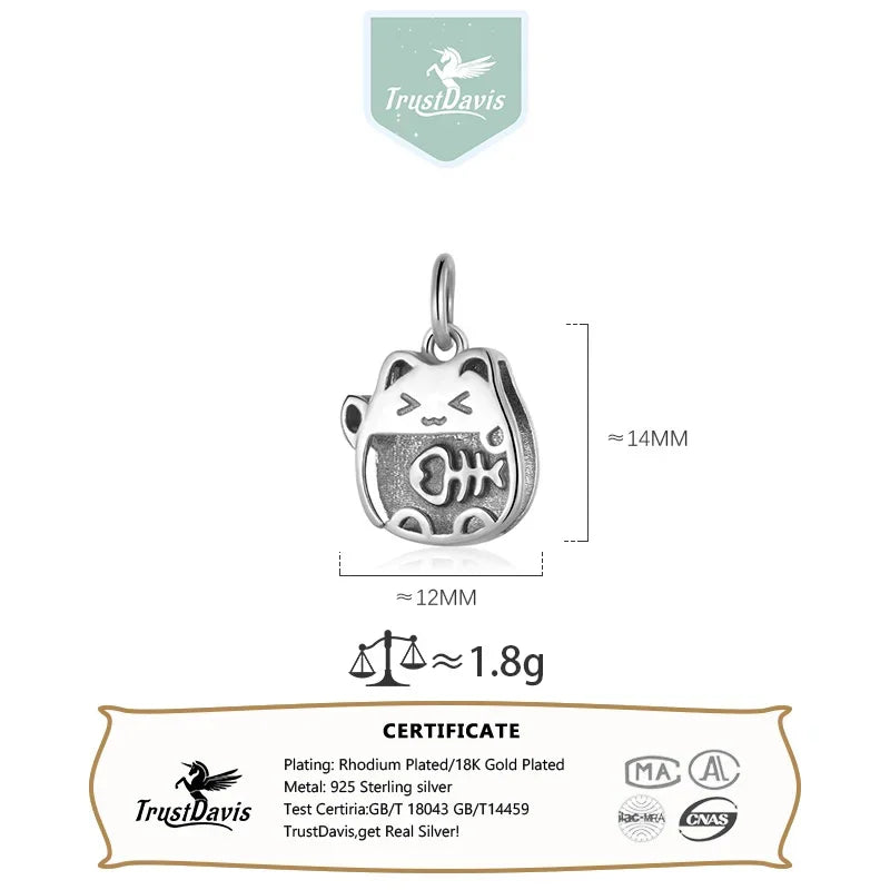 Cat Fish Charm Pendant HY962