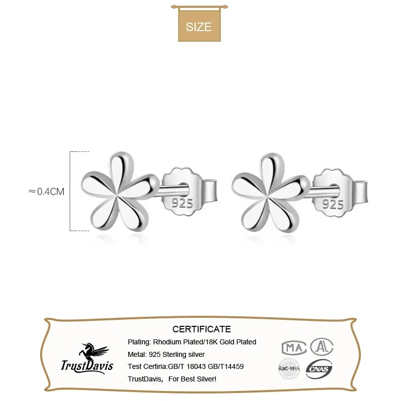 Mini Flower Charm Stud Earrings  DA1377