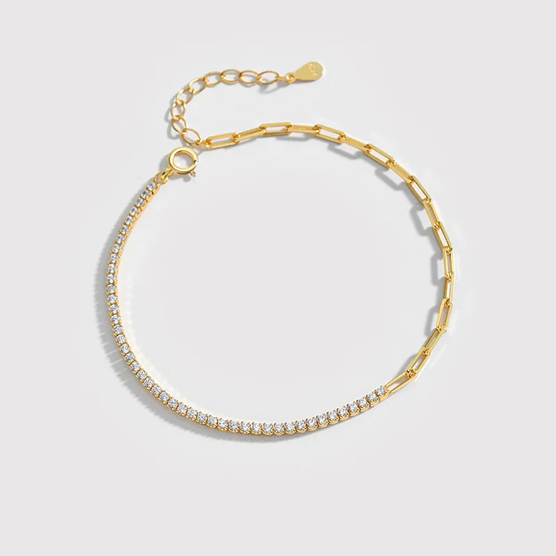 Lock Spliced Zircon Bracelet DS4820