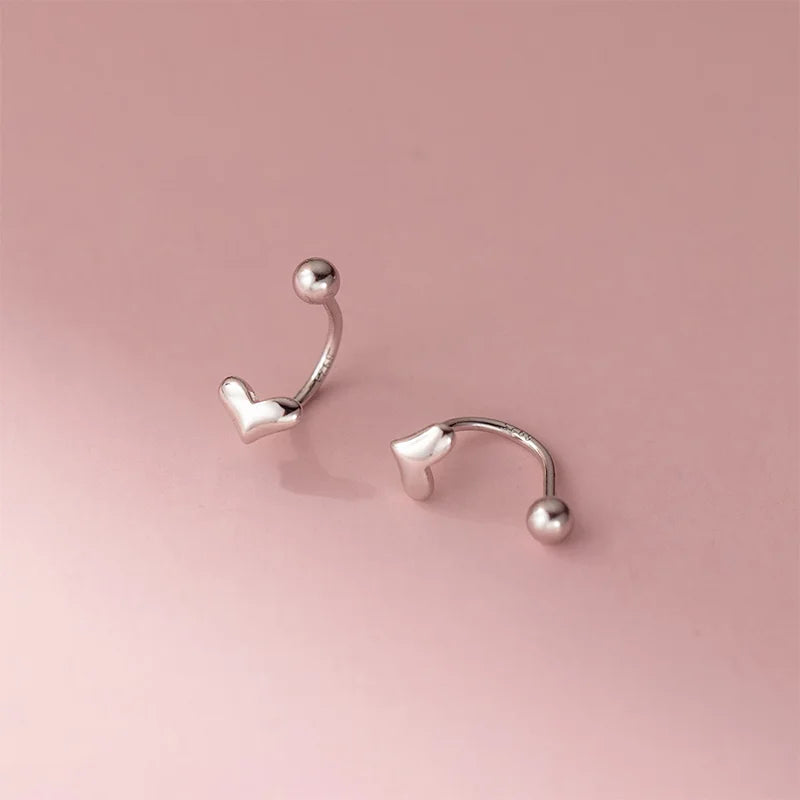 Heart-shaped Screw Earrings DS4807