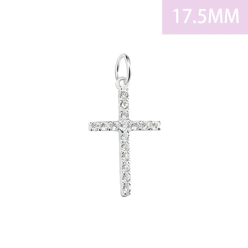 Fashion Zircon Cross Charm Pendant DZ1815
