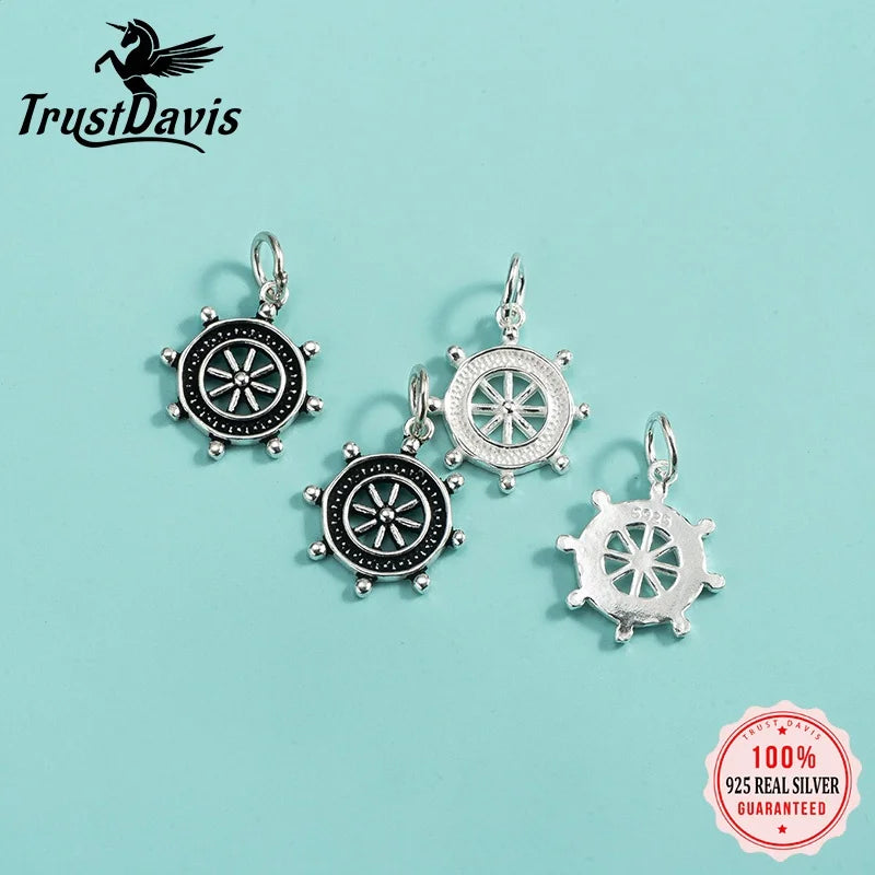 Ship Wheel Charm Pendant DZ1881
