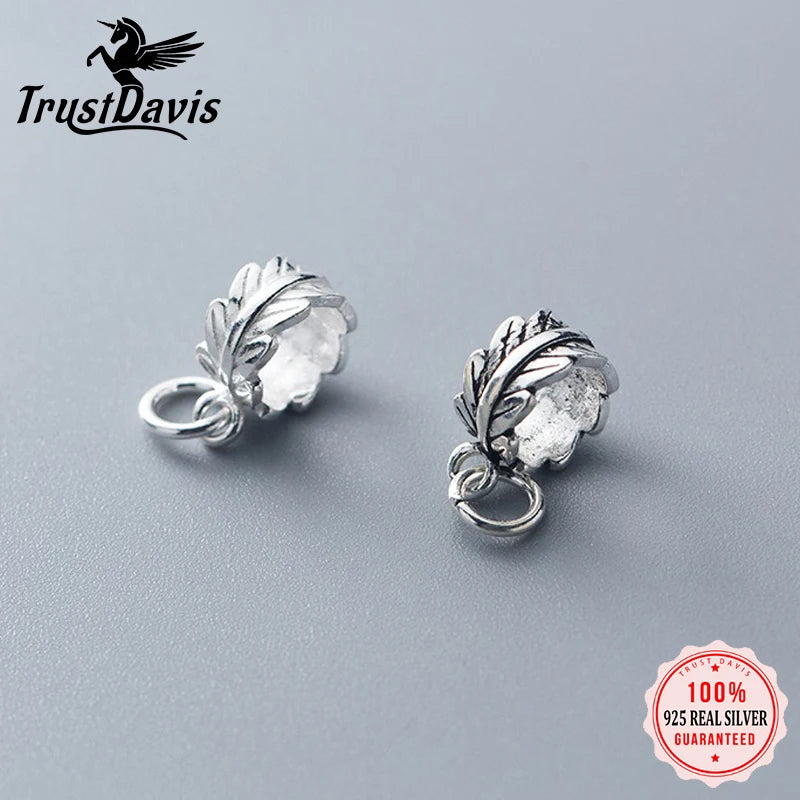 Fashion Circle Leaf Charm Pendant DZ1782