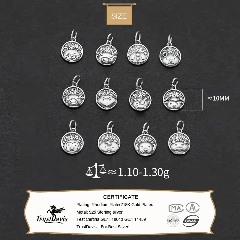 12 Sign Zodiac Pendant Handmade DIY Necklace Accessories Jewelry DZ813