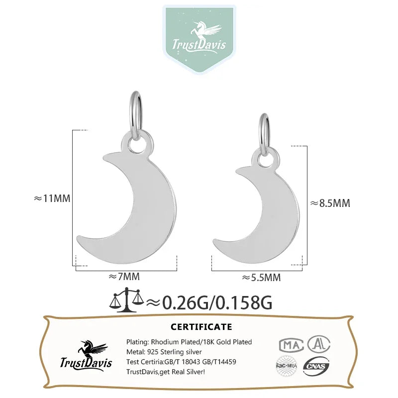 Moon Charm Pendant Handmade DIY Accessories HY956