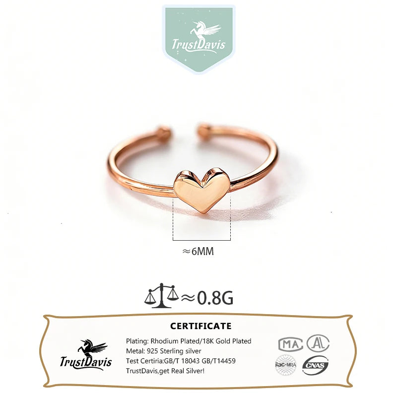 Heart-shaped Open Ring DS4793