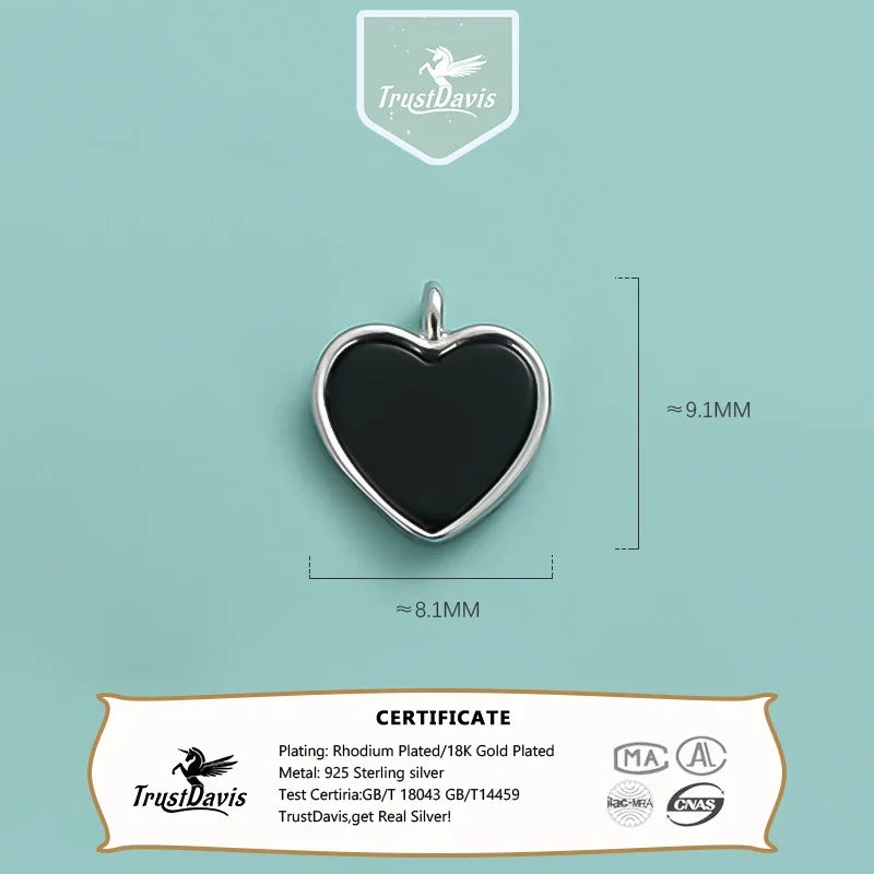 Heart Charm Pendant Handmade DIY Accessories Jewelry DZ1000