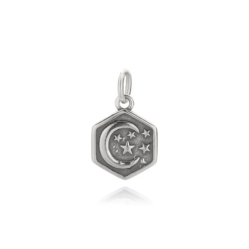Hexagram Moon Charm Pendant Handmade DIY Accessories DZ504