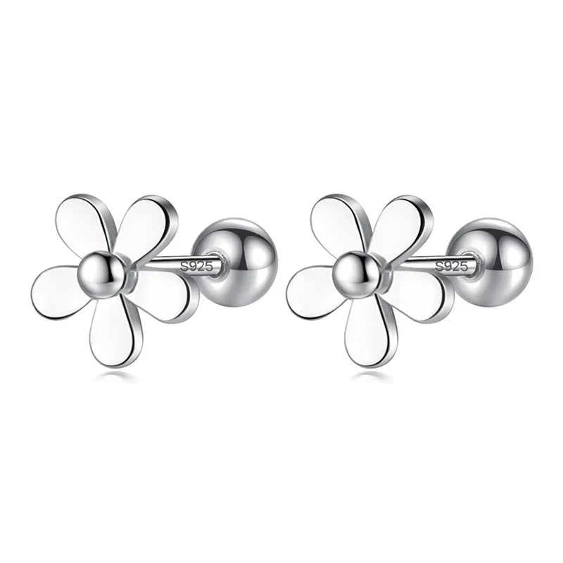 Flower Screw Stud Earring DB1272
