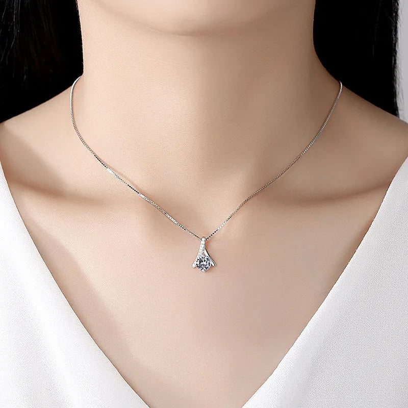 Fashion Simple Teardrop Shape Zirconia Pendant Handmade DZ1753