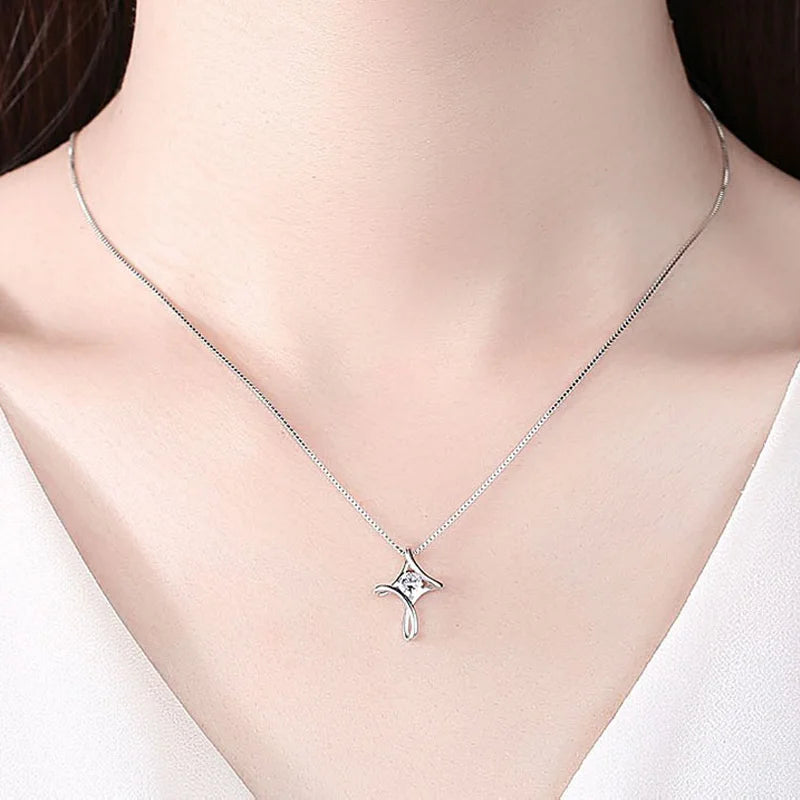 Fashion Simple Cross Zirconia Pendant Handmade DZ1755