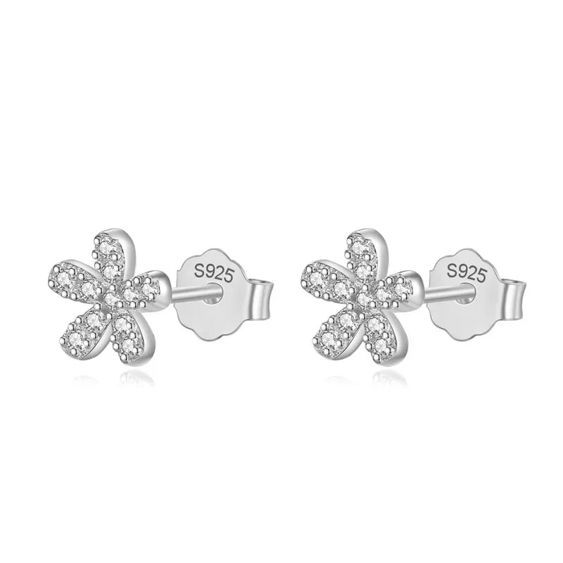 Sweet Flower CZ Stud Earrings DF189