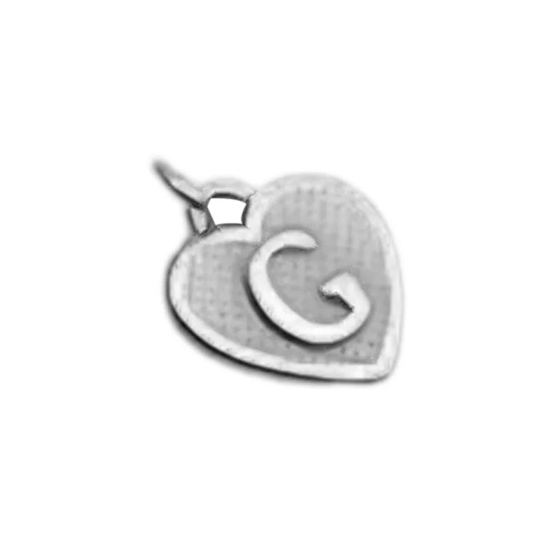 TrustDavis Real 925 Sterling Silver Name Necklace 26 Heart DIY Accessories Pendant for Women Wedding Clavicle Jewelry DZ1795
