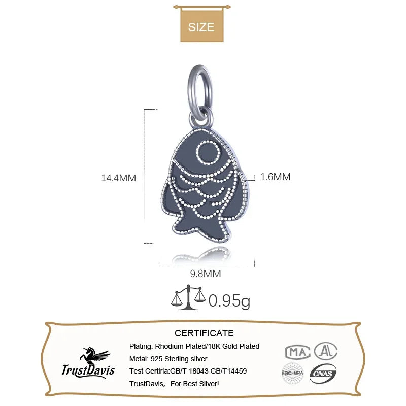 Fish Charms Pendant DIY Accessories HY116
