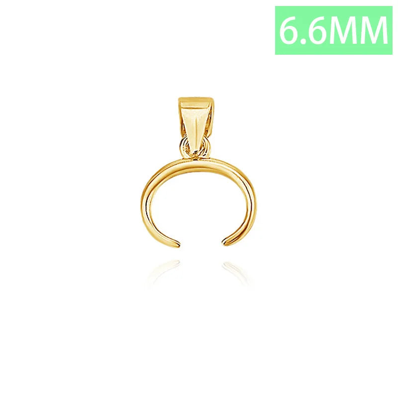 TrustDavis Real 925 Sterling Silver Fashion Bull Nose Clip Charm Pendant Handmade DIY Accessories Fine Jewelry Wholesale DZ1742