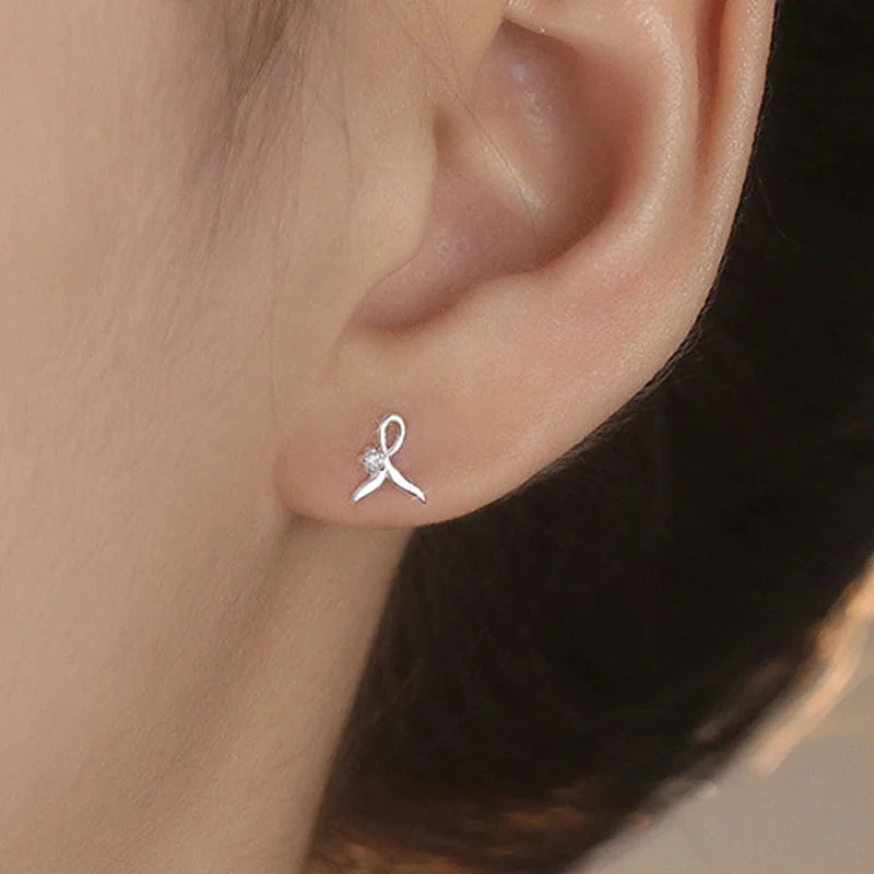 Fashion Sweet Fishtail Zirconia Earrings DS4750