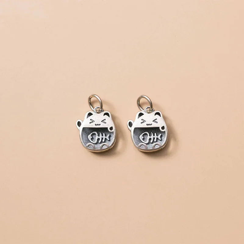 Cat Fish Charm Pendant HY962